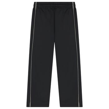 بنطلون رياضي اولادي بالشعار باللون الاسود