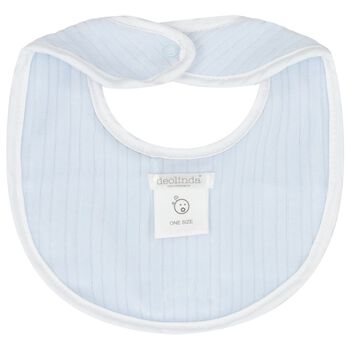 Baby Boys Blue Smocked Bib