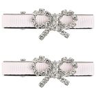 مشابك شعر مزينة بفيونكة باللون وردية للبنات (عبوة من 4 قطع), 1, hi-res