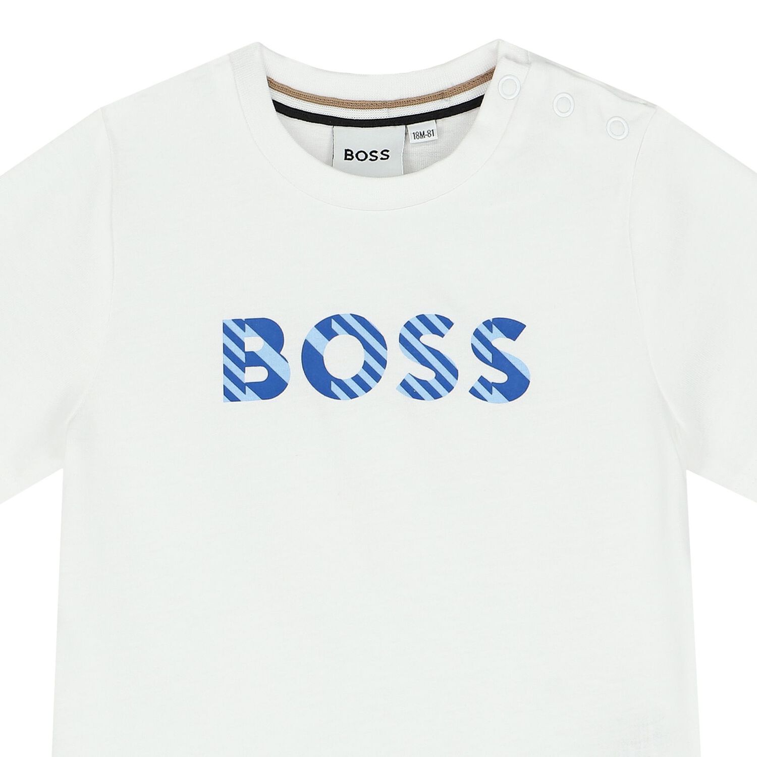 Younger Boys White Logo T-Shirt, 1, hi-res image number null