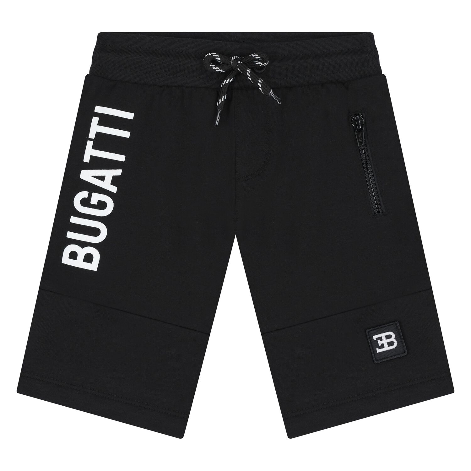Younger Boys Black Logo Shorts, 1, hi-res