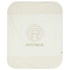 طقم أفرول بالشعار باللون العاجى والذهبى, 1, hi-res