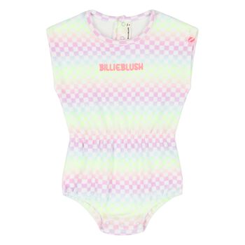 Younger Girls Multi-Coloured Checkered Playsuit