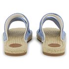 Girls Mini Me Blue & Beige Logo Sliders , 1, hi-res
