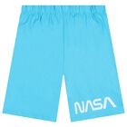 Boys White & Blue Nasa Shorts Set, 1, hi-res