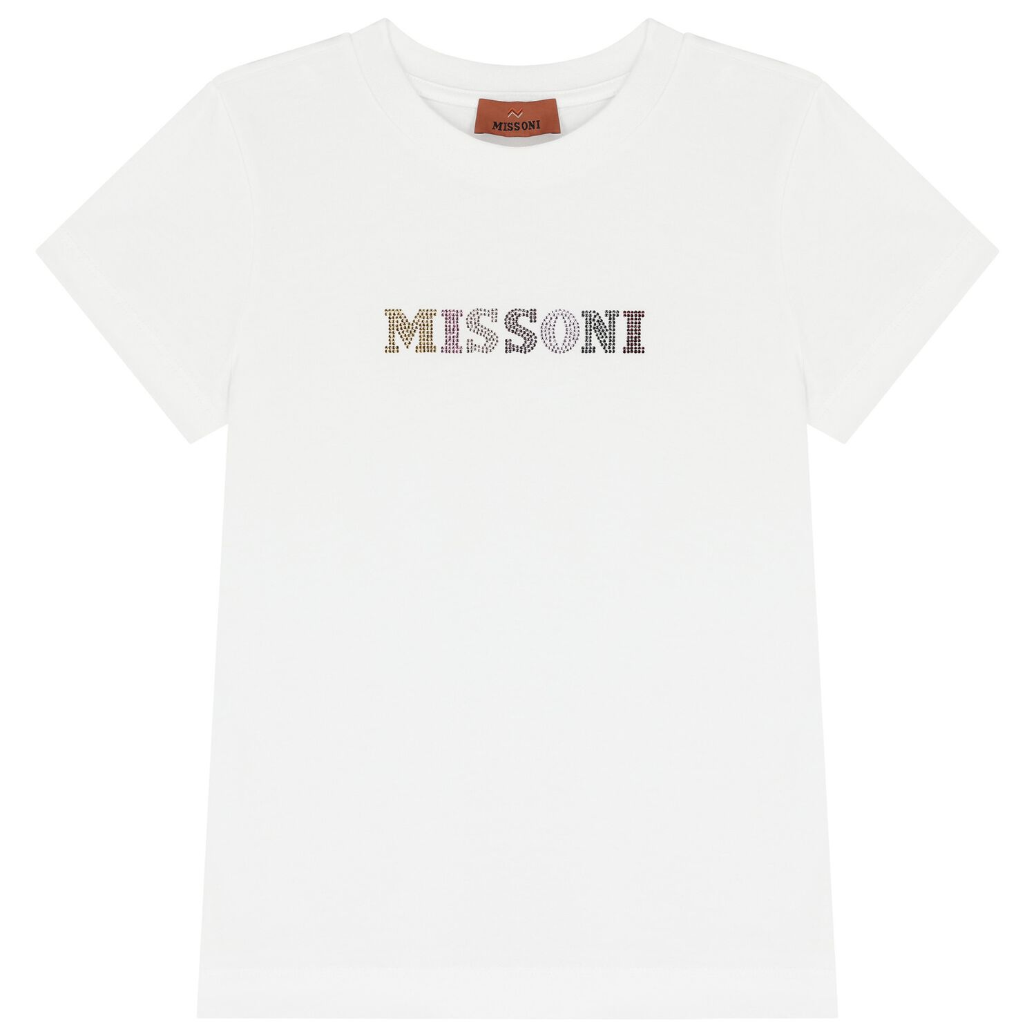 Girls White Logo T-Shirt, 1, hi-res