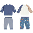 Baby Boys White & Blue Tracksuits ( 2-Pack ), 1, hi-res