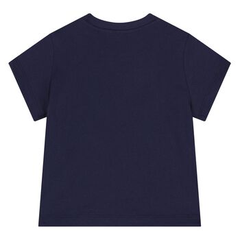 Younger Navy Blue Teddy Bear Logo T-Shirt