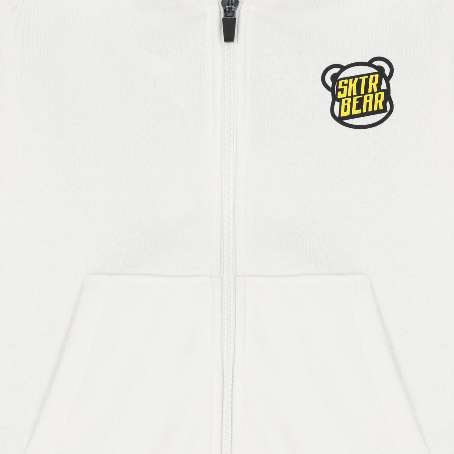 قميص دب تيدي عاجي بغطاء رأس وسحاب للأولاد, 1, hi-res