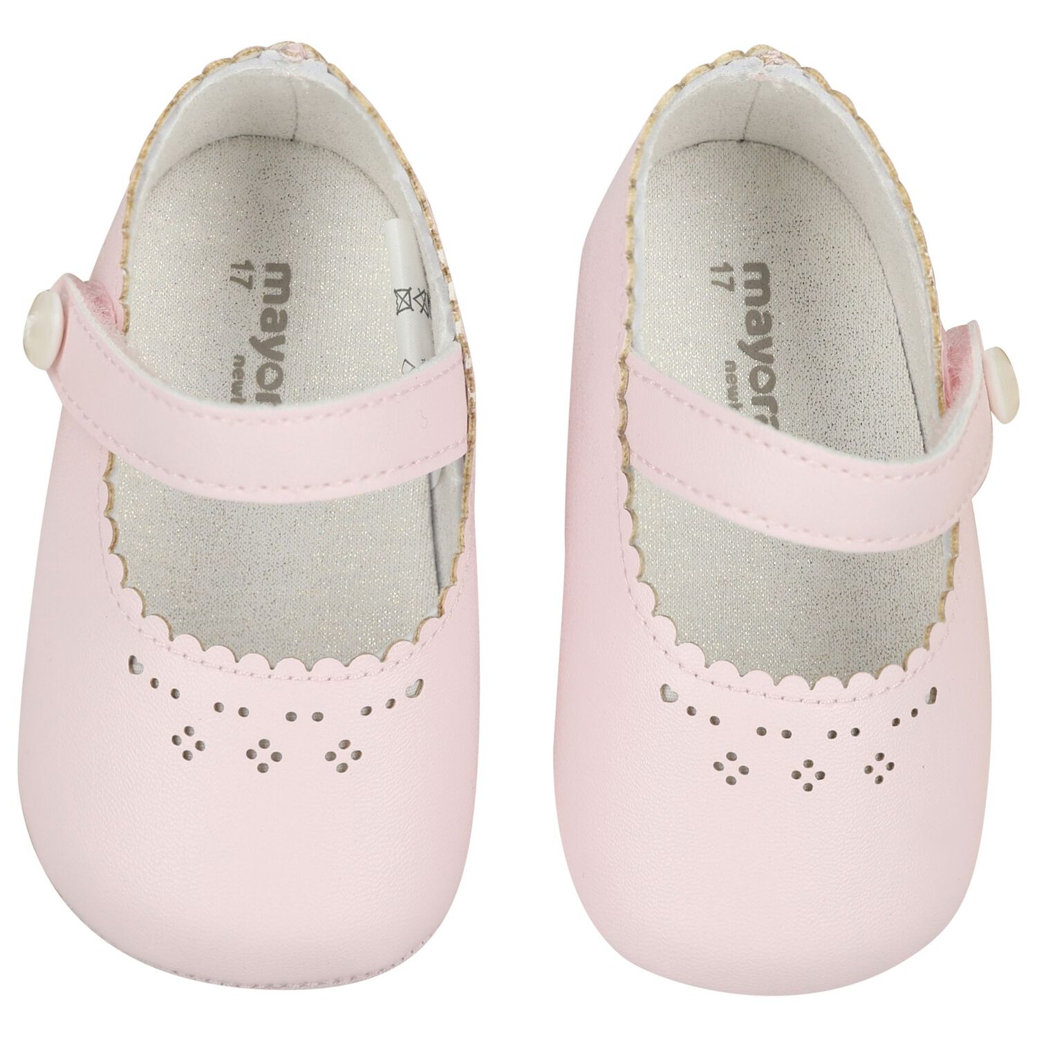 Baby Girls Pink Leather Pre Walker Shoes, 2, hi-res