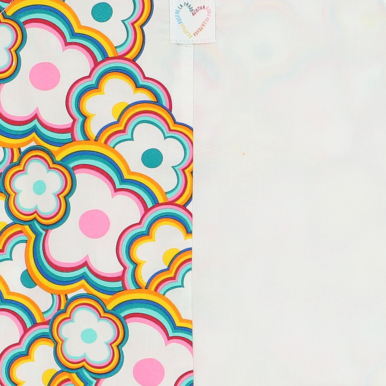 بلاي سوت بنات بطبعة الزهور باللون الأبيض, 1, hi-res image number null