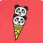 Girls Red Panda Ice Cream Logo Dress, 1, hi-res