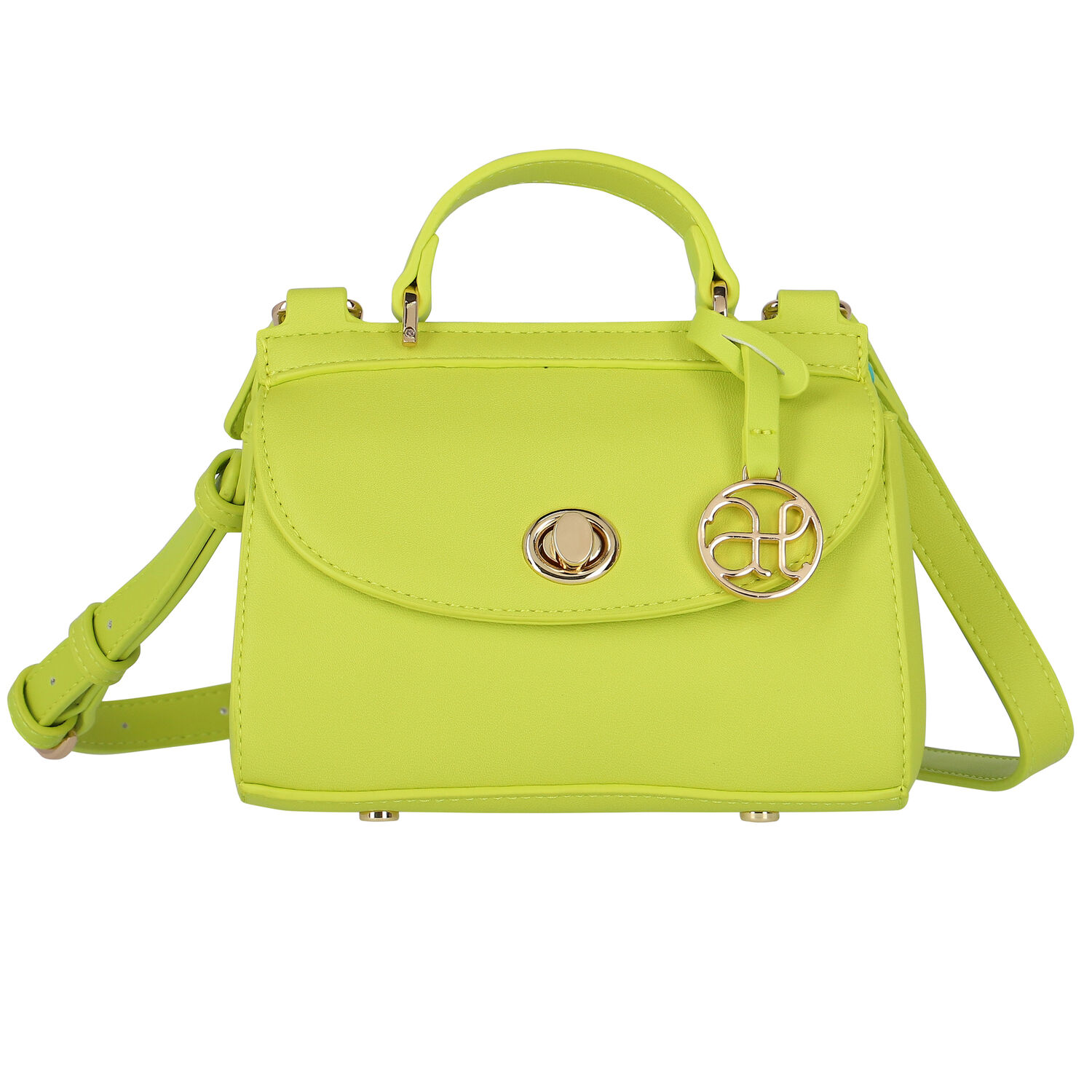 Girls Green Leather Handbag, 2, hi-res