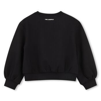 Girls Black Choupette & Ikonik Karl Sweatshirt