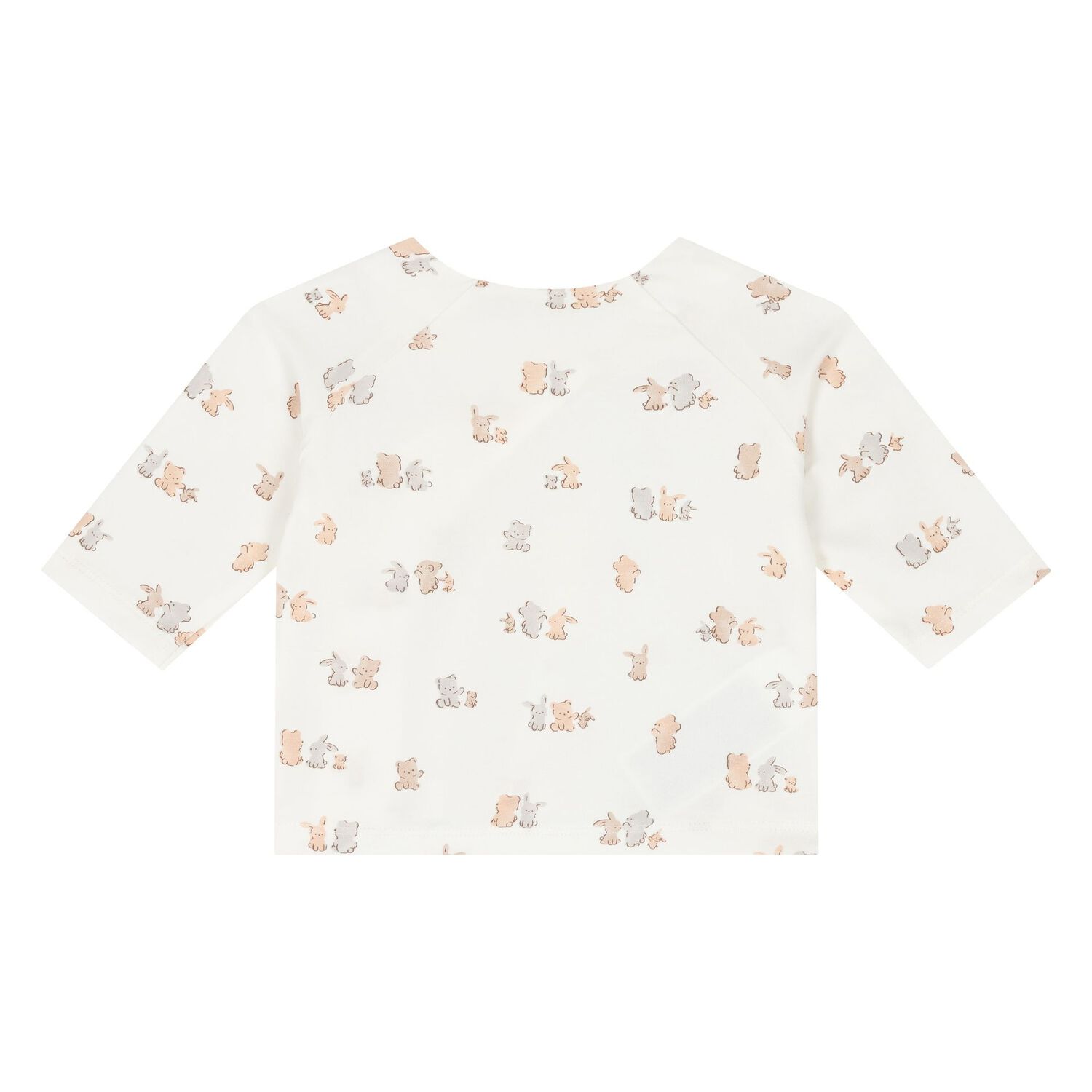 Ivory & Beige Bear Babysuit & Hat Gift Set, 1, hi-res