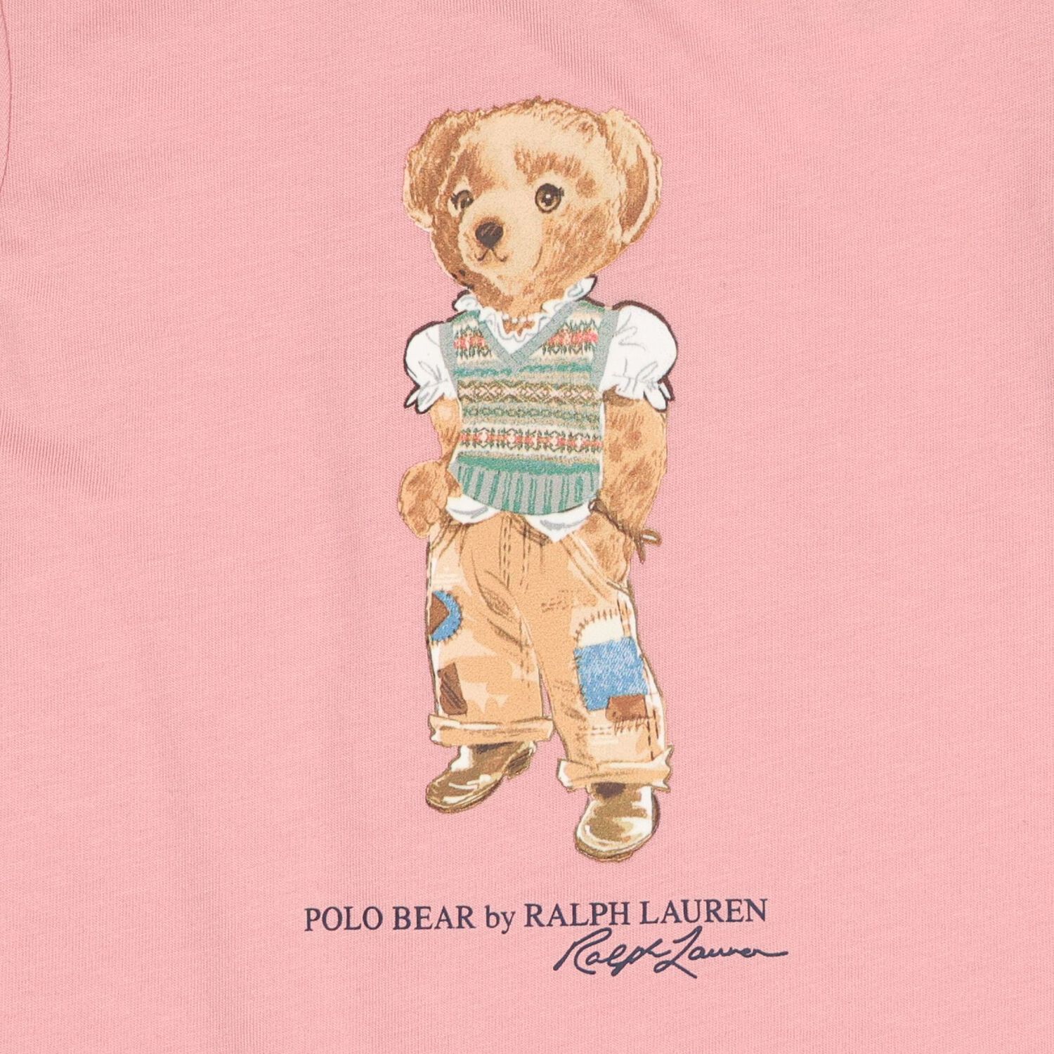Baby Girls Pink Polo Bear Shorts Set, 1, hi-res