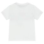 Younger Boys White Logo T-Shirt, 2, hi-res
