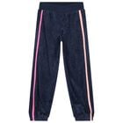 Girls Navy Blue Glitters Joggers, 1, hi-res