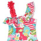 مايوه بنات بطبعة الزهور باللون الودري, 2, hi-res