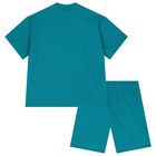 Boys Green Logo Shorts Set, 1, hi-res