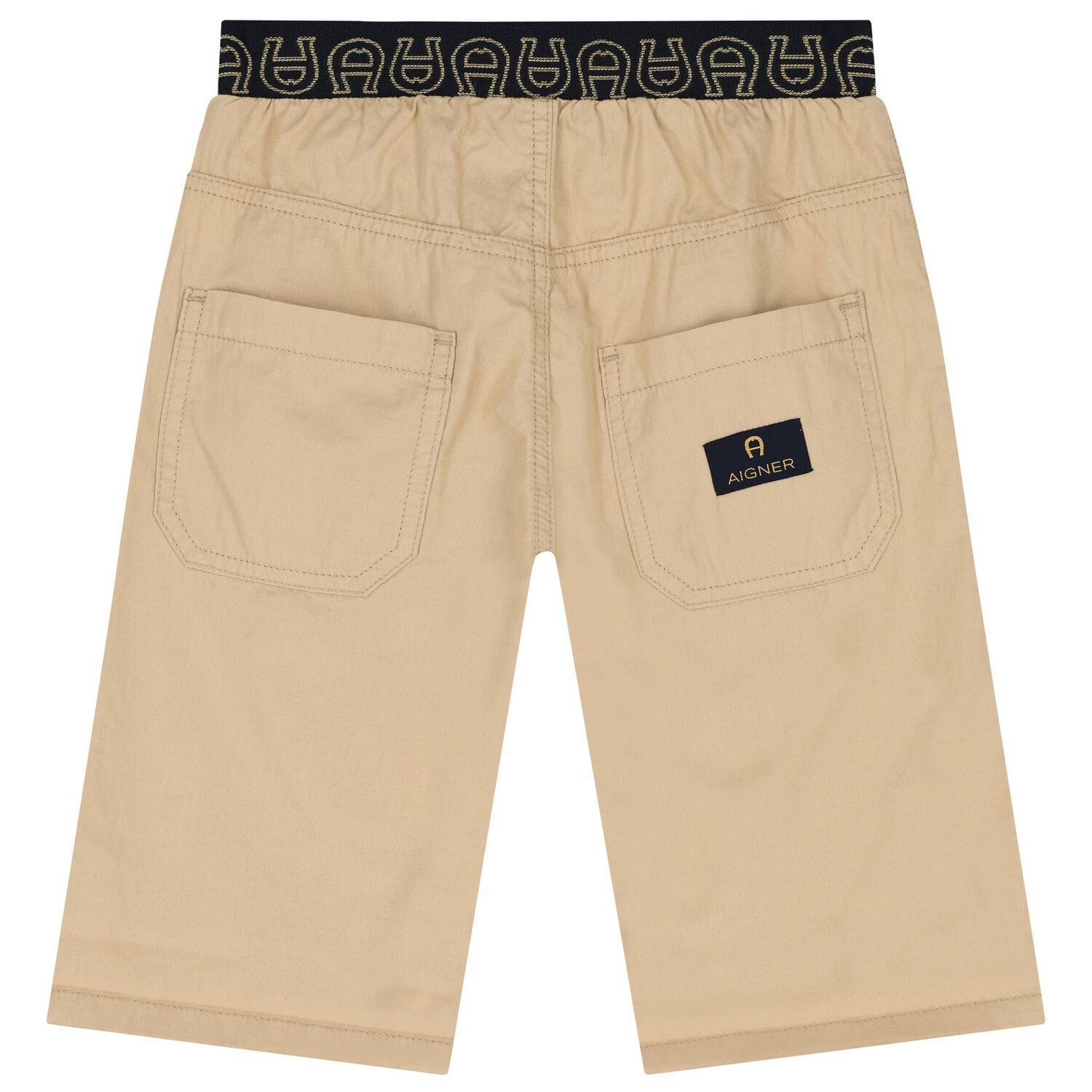 Boys Beige Logo Shorts, 1, hi-res image number null