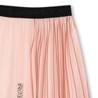 Girls Pink & Black Logo Pleated Skirt, 1, hi-res