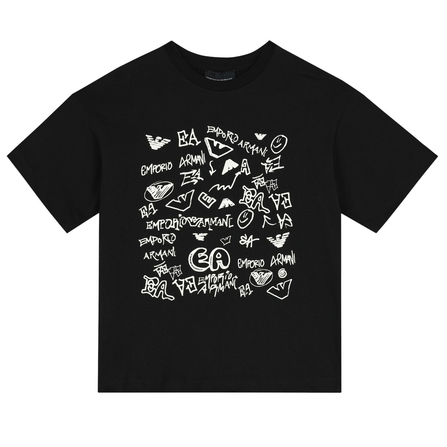 Boys Black Logo T-Shirt, 2, hi-res
