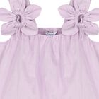 طقم بنطلون بطبعة زهور ثلاثية الأبعاد باللون البنفسجي للبنات , 2, hi-res