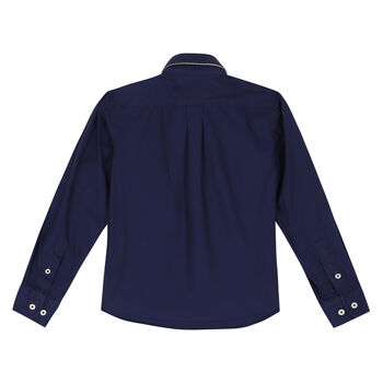 Boys Blue & White Logo Shirt