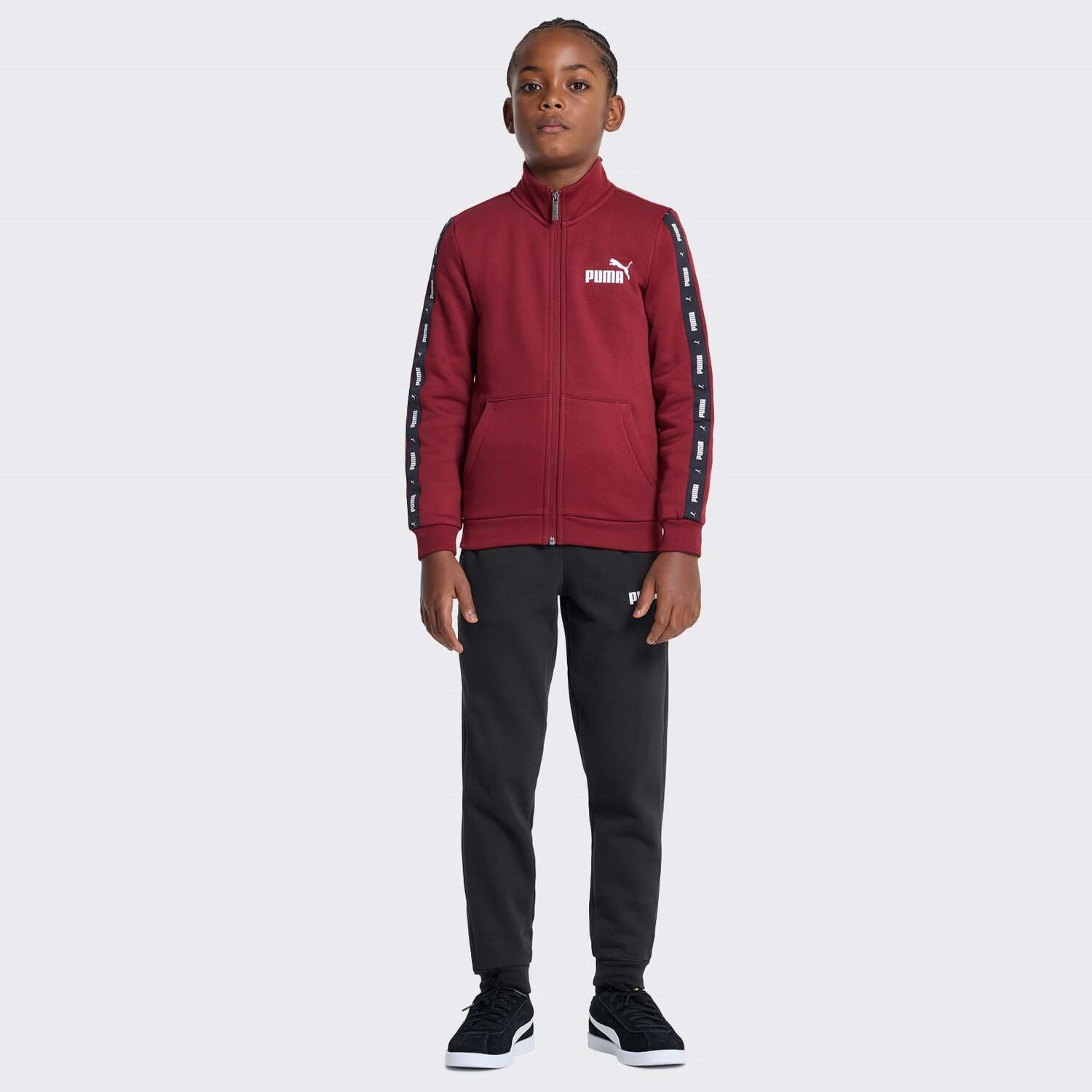 Boys Red & Black Logo Tracksuit, 1, hi-res