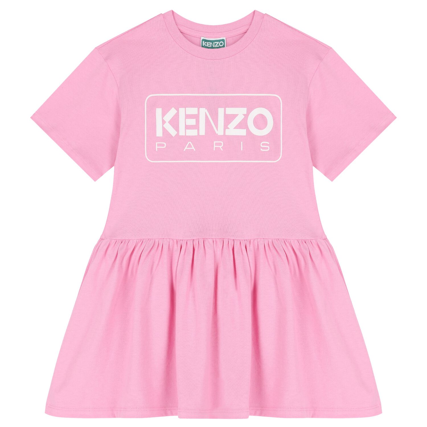 فستان بنات بالشعار باللون الوردي , 1, hi-res