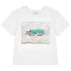 Boys White Logo T-Shirt, 1, hi-res