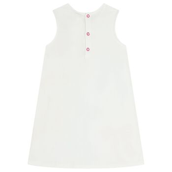 Girls White Bow Dress