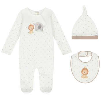 Baby Boys Ivory Babygrow Gift Set