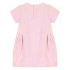 Younger Girls Pink Necklace Logo Dress , 2, hi-res