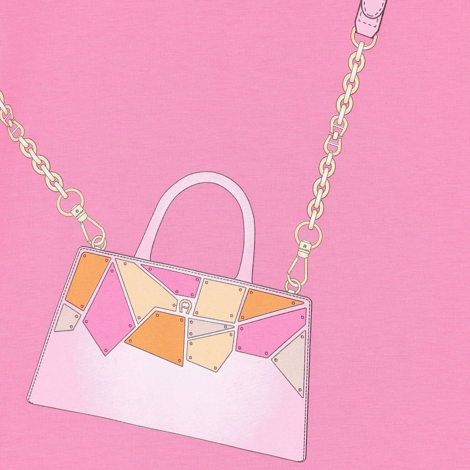 Girls Pink Logo Bag Dress, 1, hi-res