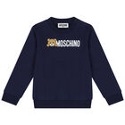 Navy Blue Teddy Bear Logo Sweatshirt, 2, hi-res