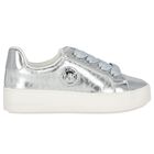 Girls Silver Logo Trainers, 1, hi-res