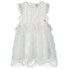 Girls White Tulle Dress, 1, hi-res
