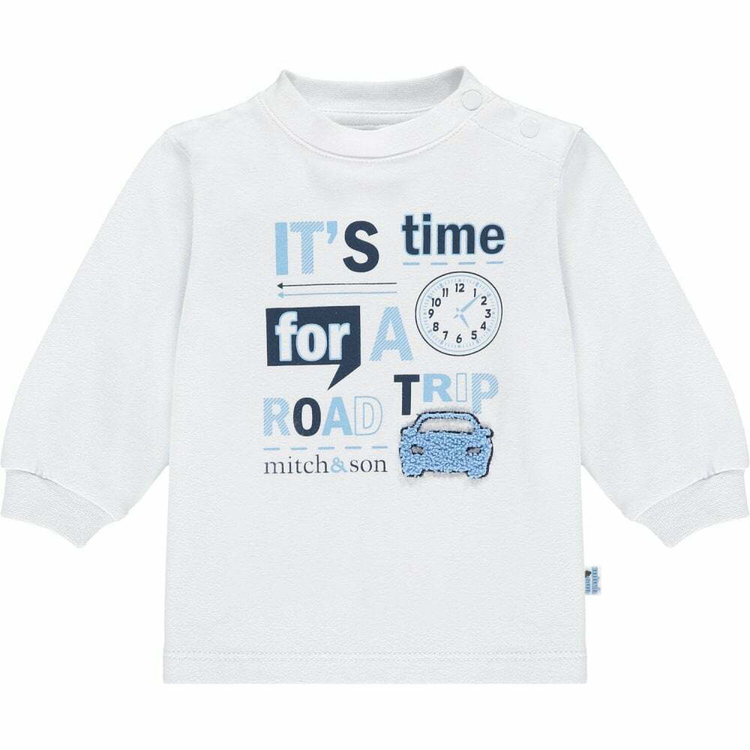 Baby Boys White Long Sleeve Top, 1, hi-res