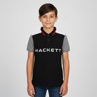 Boys Black & White Logo Polo Shirt, 3, hi-res