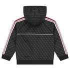 توب اولاد هودى بسحاب بالشعار باللون الاسود, 1, hi-res