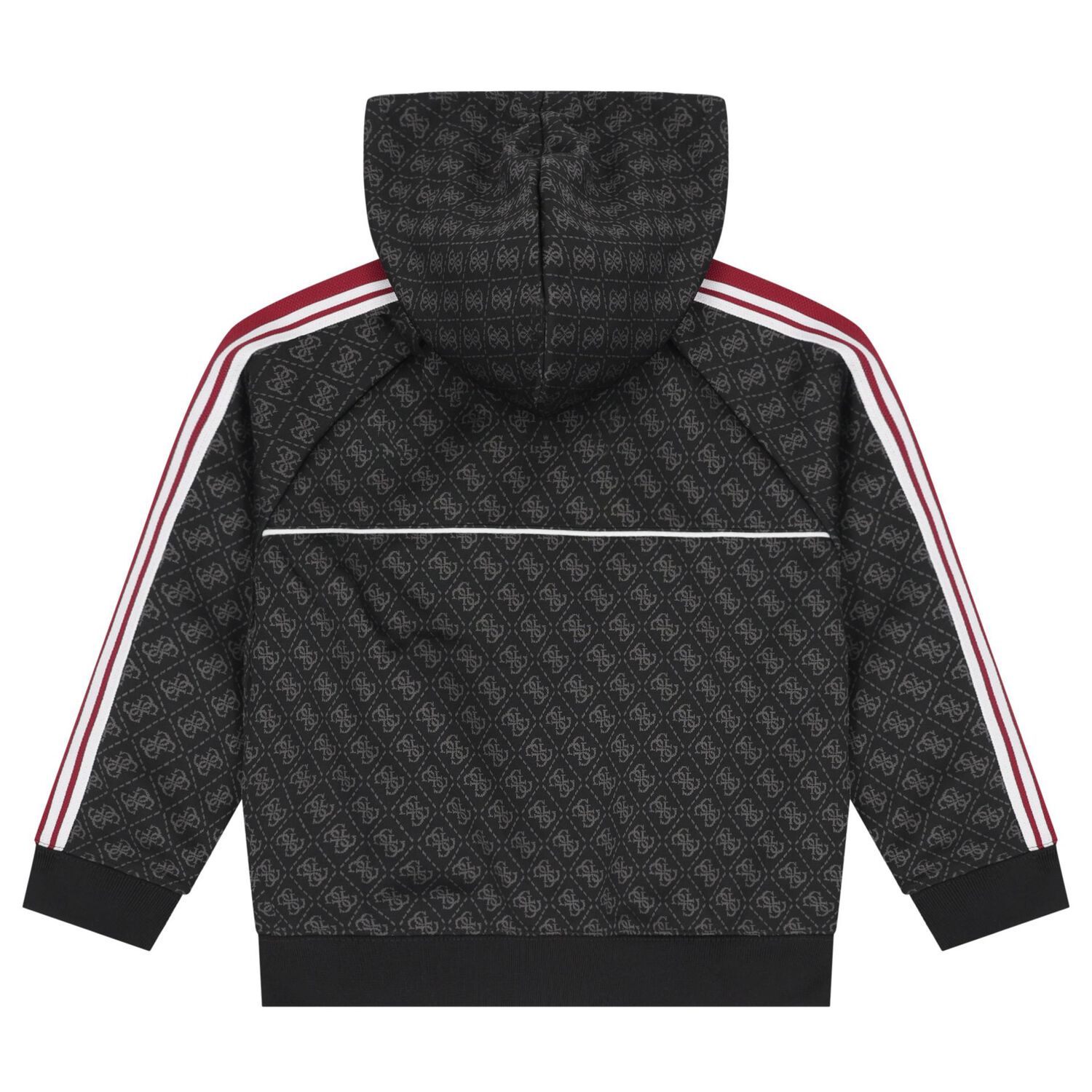 توب اولاد هودى بسحاب بالشعار باللون الاسود, 1, hi-res