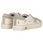 Ivory & Green Logo Trainers, 1, hi-res