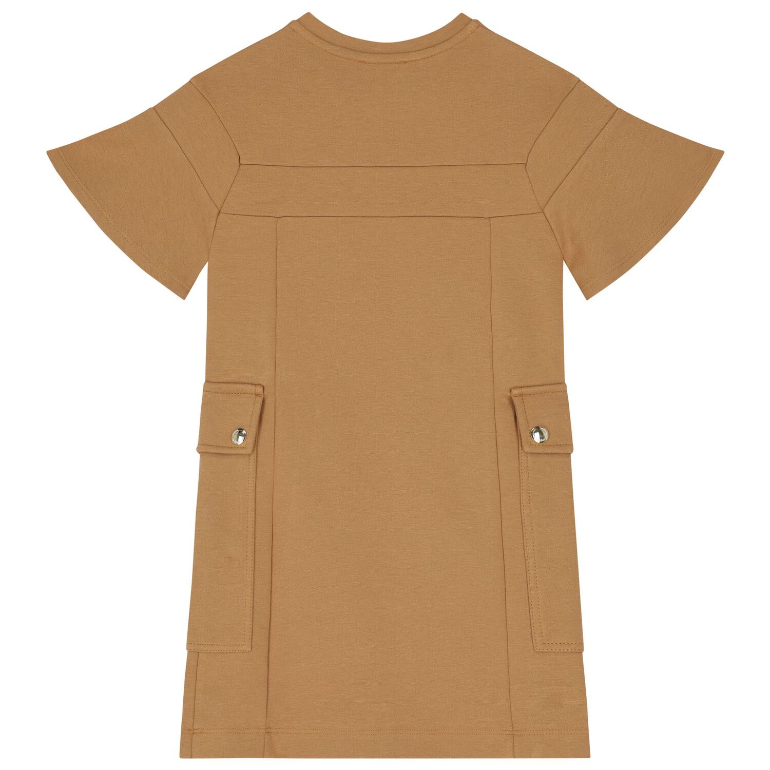 فستان بنات بالشعار باللون البيج, 2, hi-res image number null