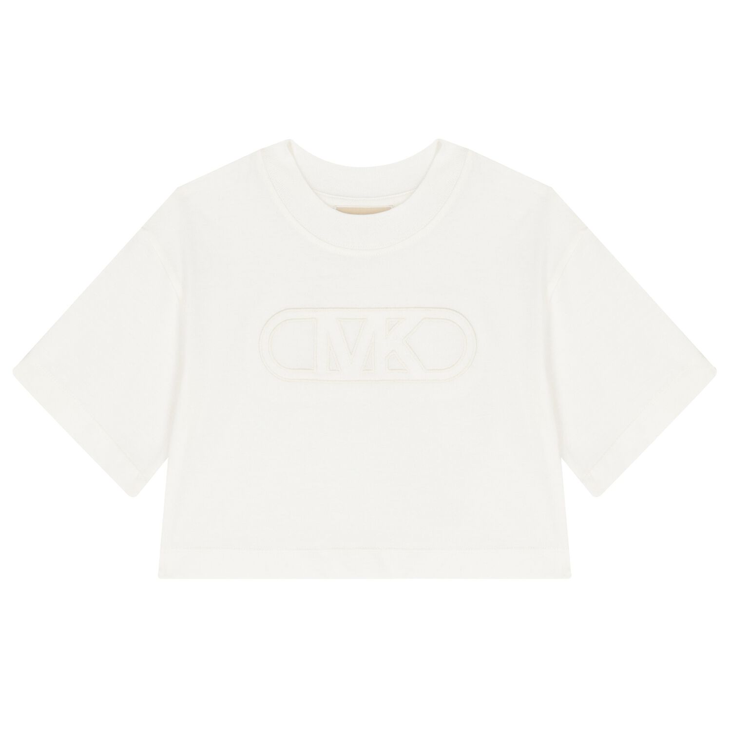 تي شيرت بناتي بشعار باللون العاجي, 1, hi-res image number null