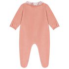 Baby Girls Pink & Ivory Toile De Jouy Babygrow, 3, hi-res