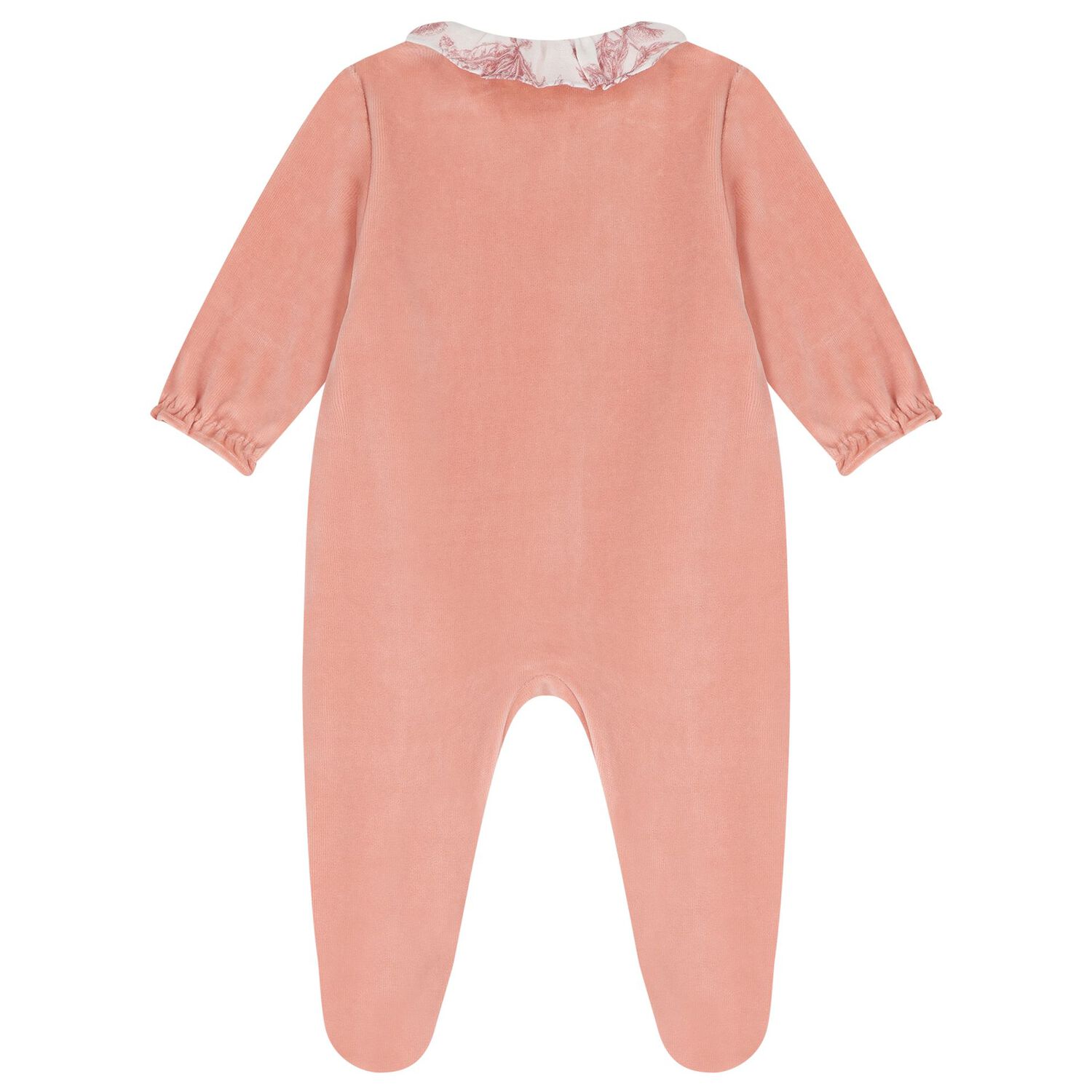 Baby Girls Pink & Ivory Toile De Jouy Babygrow, 3, hi-res