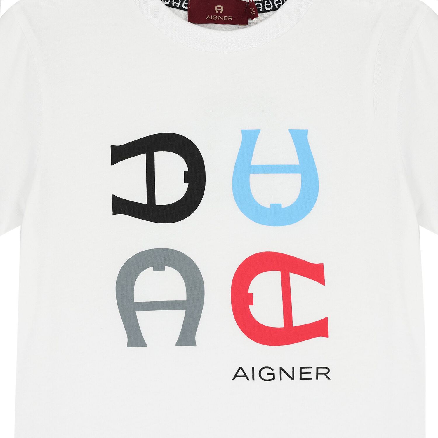 تيشيرت أولاد بالشعار باللون الأبيض, 1, hi-res image number null