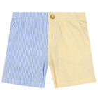 Baby Boys White Logo Shorts Set, 1, hi-res